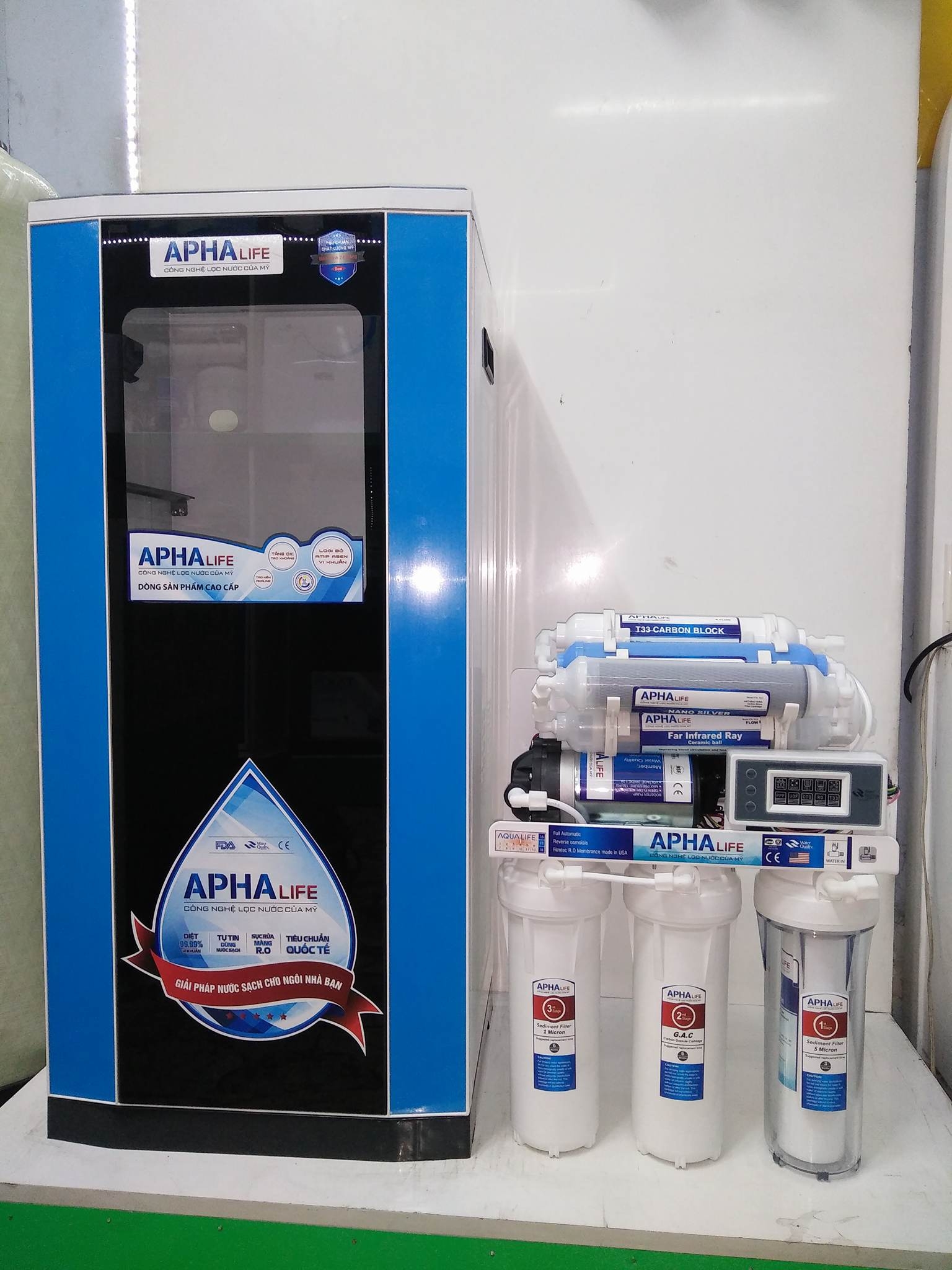 Máy lọc nước Aphalife 9 lõi lọc - AP8-UV ( có tủ)